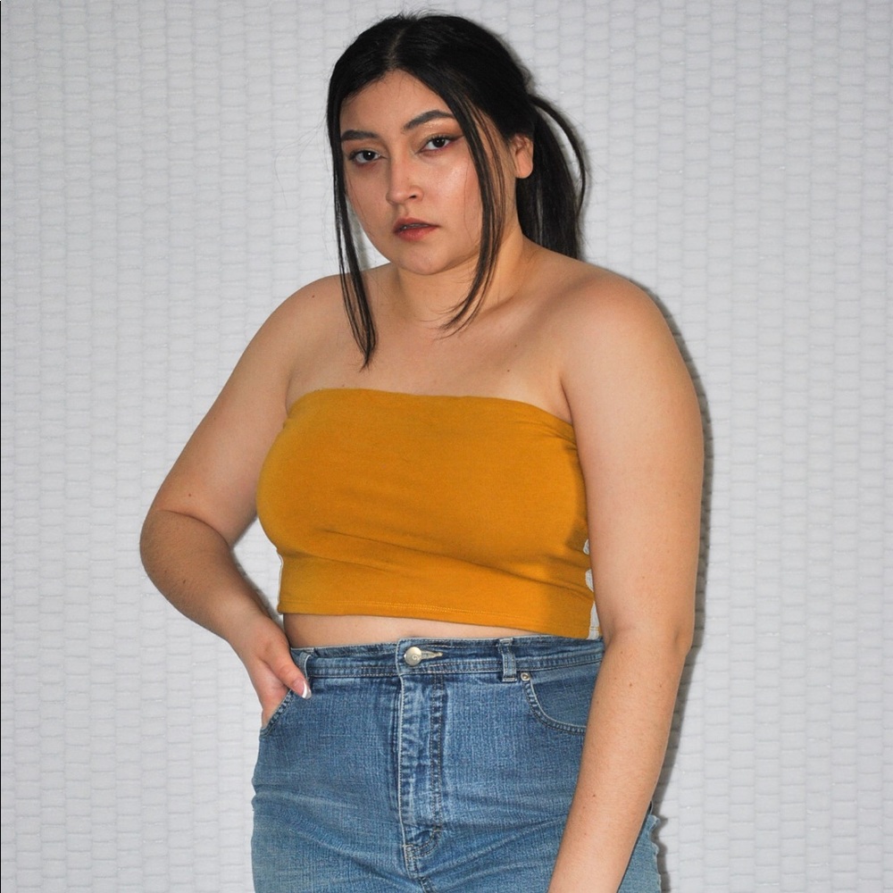 *SOLD* Yellow tube top (large) - Picture 2 of 4